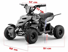 Mini Moto 4 elétrica para crianças Roan Raptor R4 500W Azul
