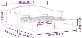 Sofá-cama com gavetão 90x190 cm tecido preto