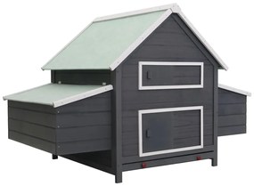 170855 vidaXL Galinheiro 157x97x110 cm madeira cinzento
