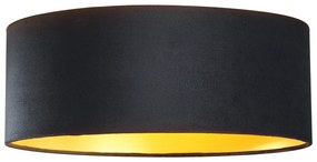 Plafon moderno veludo preto 40cm incl. LED regulável em 3 níveis - Sue Moderno