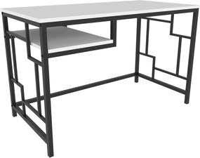Secretária Kennesaw – Preto e Branco – 120x60x74,8 cm