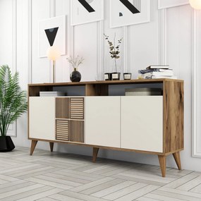 Console Milan – Walnut/Cream – 160 cm x 78 cm x 35 cm