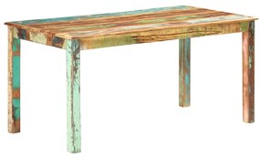 vidaXL Mesa de jantar 160x80x76 cm madeira recuperada maciça