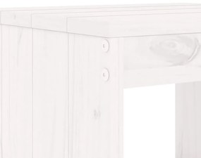 Bancos de bar 2 pcs 40x36x75 cm madeira de pinho maciça branco
