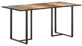 vidaXL Mesa de jantar 160 cm madeira recuperada maciça