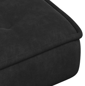 Cadeira de descanso com banco veludo preto