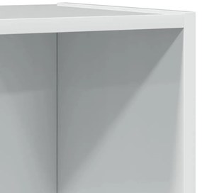 Estante 40x30x189 cm derivados de madeira branco brilhante