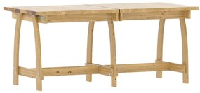 5 pcs conjunto de jantar p/ jardim pinho impregnado