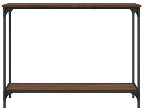 Mesa consola 101x30,5x75 cm derivados madeira carvalho castanho