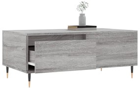 Mesa de centro 90x50x36,5 cm derivados madeira cinzento sonoma