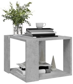 Mesa de centro 40x40x30 cm madeira processada cinza cimento