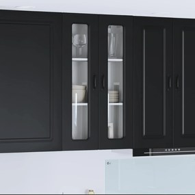 vidaXL Armário de Cozinha Kalmar Preto 60 x 31 x 100 cm