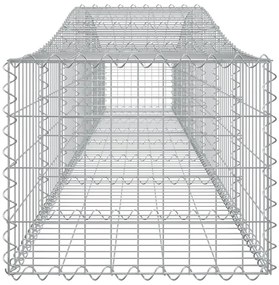 Cestos gabião arqueados 10 pcs 400x50x40/60cm ferro galvanizado