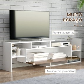 Móvel de TV Moderno Móvel de Sala de Estar para Televisores 153,6x25x4