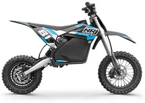 MOTO CROSS elétrica para crianças Bateria de lítio de 1000W NRJ 12/10 Azul