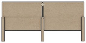 Cabeceira de cama acolchoada 200x200 cm tecido cinzento-escuro