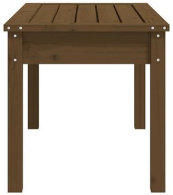 Banco de jardim 80x44x45cm madeira de pinho maciça castanho-mel