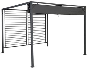 Pérgula Dkd Home Decor Cinzento 300 X 300 X 230 cm Aço