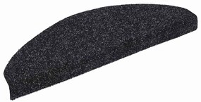 Tapetes de escada autoadesivos 20 pcs 65x21x4 cm preto