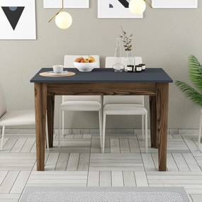 Mesa de Cozinha Kiev – Nogueira e Antracite – 110x75x72 cm