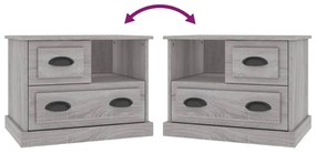 Mesa de cabeceira 60x39x45 cm cinzento sonoma