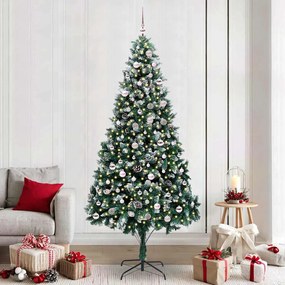 vidaXL Árvore de Natal Artificial Verde 240 cm PVC, Aço e Plástico