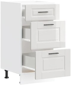 Armário base cozinha Porto derivados madeira branco brilhante
