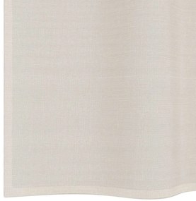 Cortinas de voile com ilhós 2 pcs creme 140x140 cm
