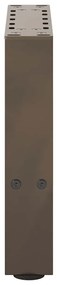 Pés para mesa de centro em aço natural, 2 peças, 30x(30-31) cm, aço