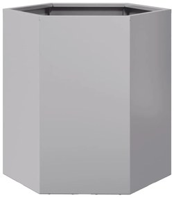 Vaso/floreira de jardim hexagonal 46x40x45 cm aço galvanizado