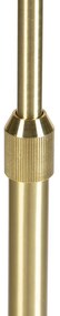 Candeeiro de pé dourado/latão com abajur em veludo castanho 40/40 cm - Parte Country / Rústico