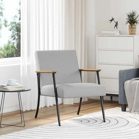 vidaXL poltrona Cinza Nuvem 59 x 75 x 78 cm tecido