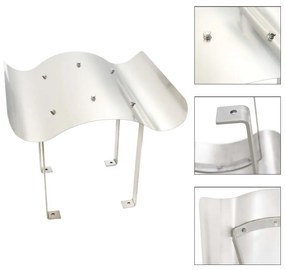 vidaXL Chapéu de chaminé em aço inoxidável 60 x 60 x 38 cm