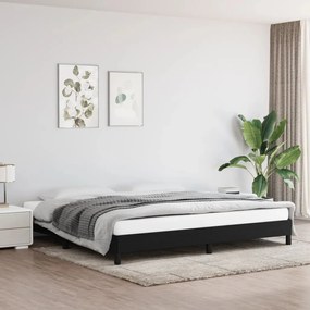 vidaXL Estrutura de cama sem colchão 200x200 cm tecido preto