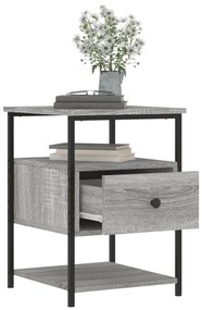 Mesa de cabeceira 40x42x56 cm derivados madeira cinzento sonoma
