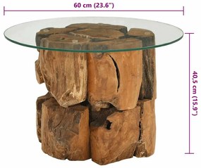 Mesa de centro 60 cm madeira flutuante de teca maciça