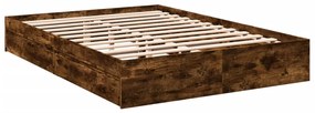 Estrutura de cama c/ gavetas derivados madeira carvalho fumado