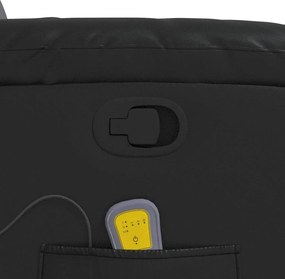Poltrona de massagens reclinável couro artificial preto