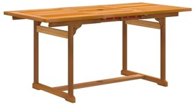 7 pcs conjunto de jantar para jardim acácia maciça e textilene