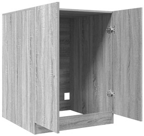 Armário máquina de lavar roupa 71x71,5x91,5 cm sonoma cinza