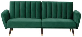 Sofá-cama em veludo verde esmeralda VIMMERBY Beliani