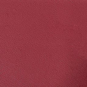 Sofá de 2 lugares 140 cm couro artificial vermelho tinto
