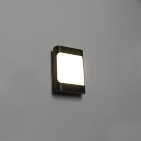 Candeeiro de Parede Exterior Design Preto com LED IP44 e Sensor Crepuscular - Khuvan