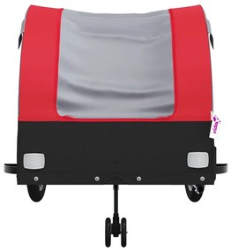 Reboque para bicicleta 45 kg ferro preto e vermelho