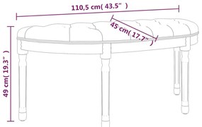 Banco 110,5x45x49 cm veludo rosa