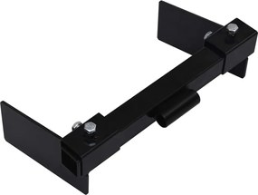 vidaXL Adaptador de limpa-neve para cortador de relva preto