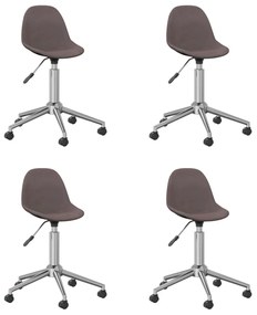 3086061 vidaXL Swivel Dining Chairs 4 pcs Taupe Fabric (2x333474)