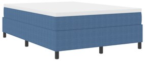 Cama Box com Colchão Azul 140x200 cm Tecido de Veludo