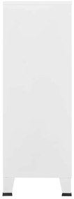 Aparador de arrumação industrial 75x40x115 cm metal branco