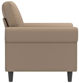 Poltrona 60 cm couro artificial cappuccino